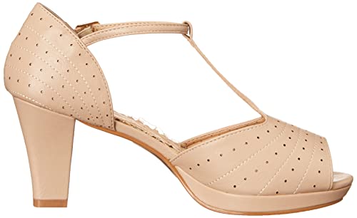 Bettie Page Women's BP303-FRANNIE Pump, Nude, 9