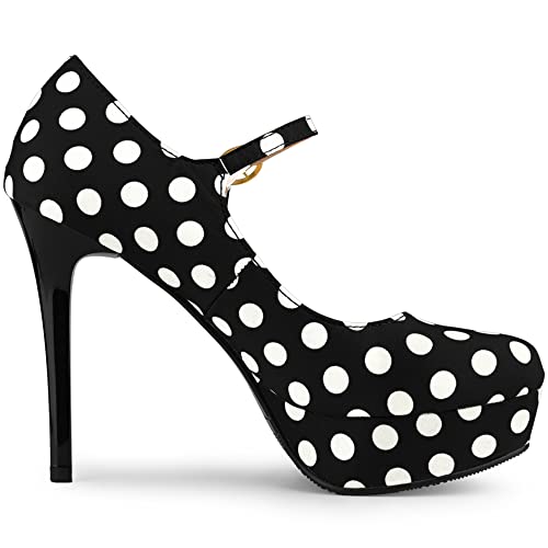 Black Polka Dot Stiletto Mary Janes