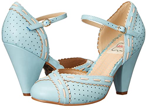 Bettie Page Women's BP403-SIDNEY Pump, Blue, 9