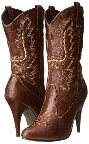 Ellie Shoes womens 418-cowgirl boots, Brown, 9 US