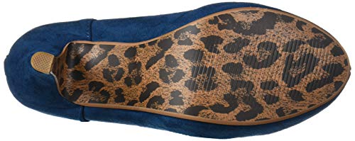 Bettie Page Women's Pinup, Retro, Vintage Pump, Blue, 8