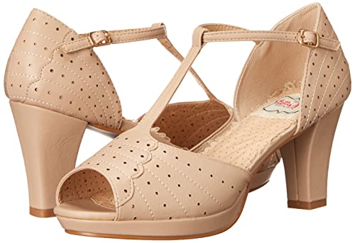 Bettie Page Women's BP303-FRANNIE Pump, Nude, 9