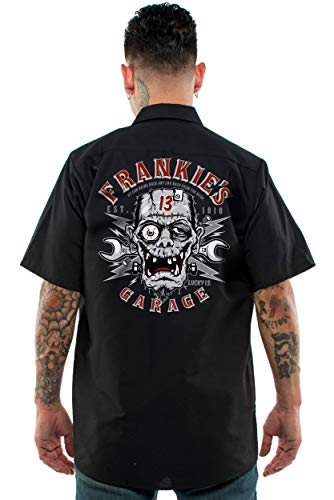 Lucky 13 Men's Frankie's Garage Work Shirt L Black