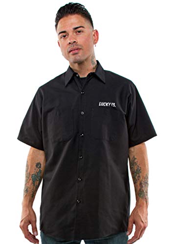 Lucky 13 Men's Frankie's Garage Work Shirt L Black