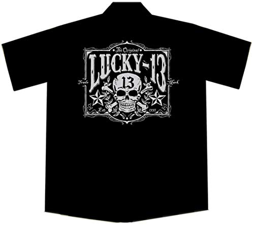 Lucky 13 Skull & Nautical Stars Work Shirt