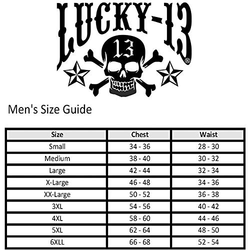 Lucky 13 Men's Winged Skull Work Shirt Charcoal S