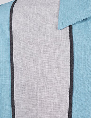 Men's Palm Springs Cocktail Bowling Shirt XL Blue