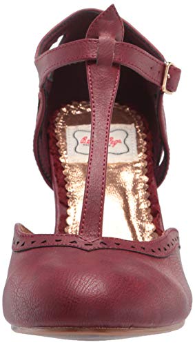Bettie Page Women's Vintage Style Pump, Burgundy