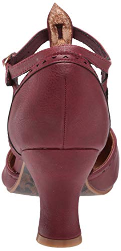 Bettie Page Women's Vintage Style Pump, Burgundy