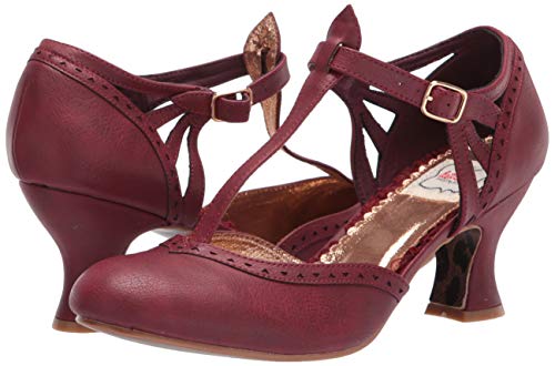 Bettie Page Women's Vintage Style Pump, Burgundy