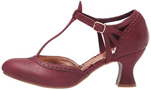Bettie Page Women's Vintage Style Pump, Burgundy