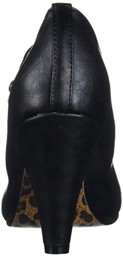 Bettie Page Women's Pinup, Retro, Vintage Pump, Black, 10
