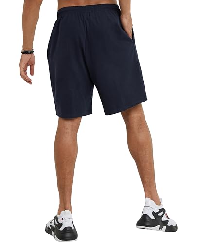 Men's Champion Navy C Logo Lounge Shorts, Lightweight