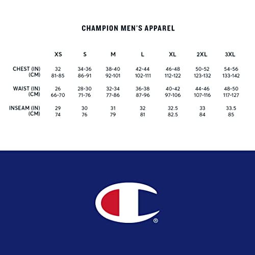 Men's Champion Navy C Logo Lounge Shorts, Lightweight