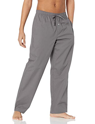 Men's Straight-Fit Grey Woven Yoga Pant, X-Large
