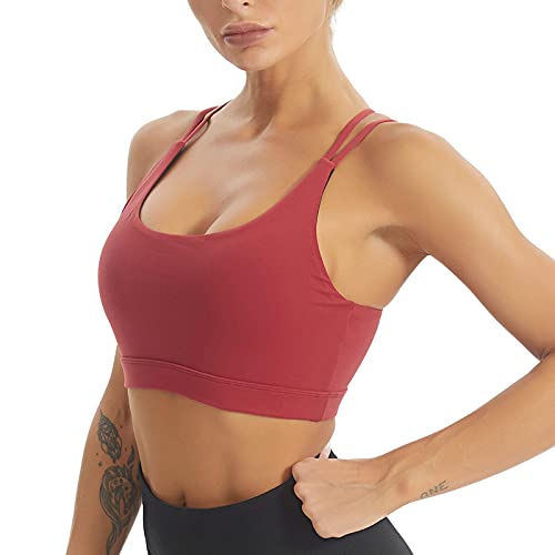 Strappy Sports Bra with Crisscross Back & Removable Cups