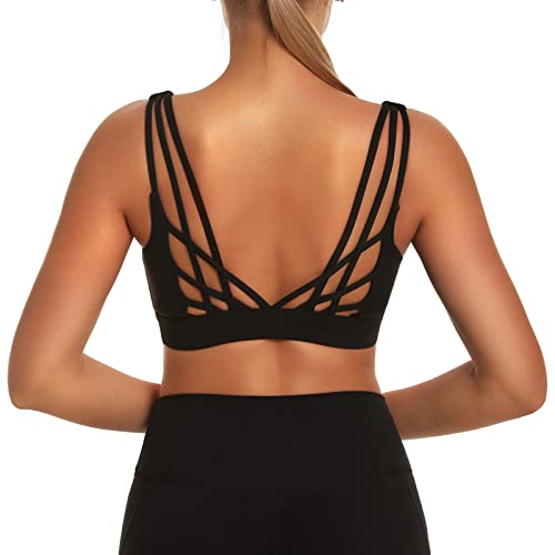 Strappy Caged Backless Yoga Crop Tank for Women