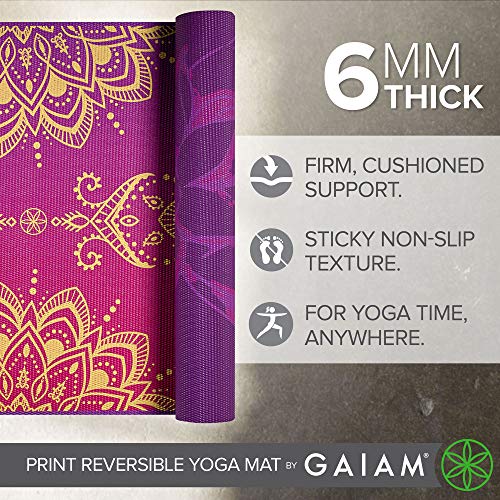 Reversible Extra Thick Floral Yoga Mat