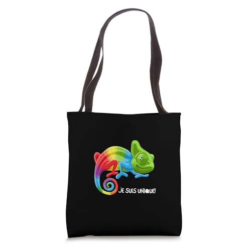 Unique Colorful Camouflage Chameleon Tote Bag