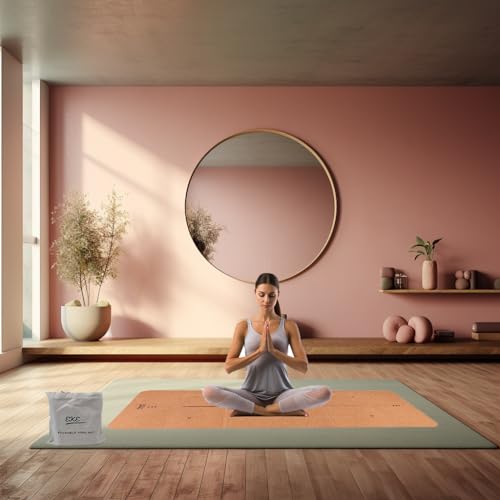 EKE Foldable 5mm Cork Yoga Mat with Bag