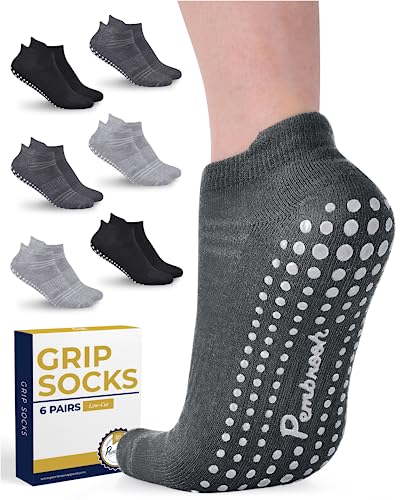 Pembrook Grip Socks - 6 Pairs for Yoga & Barre