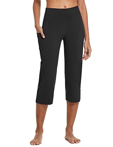BALEAF Women's Yoga Capris with High Waist & Pockets