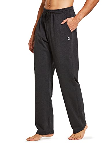 Men's BALEAF Cotton Yoga Pants with Pockets, Charcoal