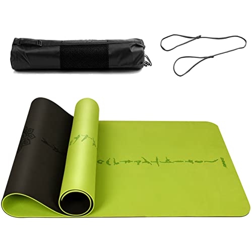 Eco-Friendly Non-Slip Yoga Mat with Alignment Lines