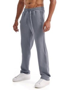 Men's Heather Grey Straight Leg Yoga Joggers