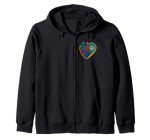 Heart of Peace Israel Zip-Up Hoodie