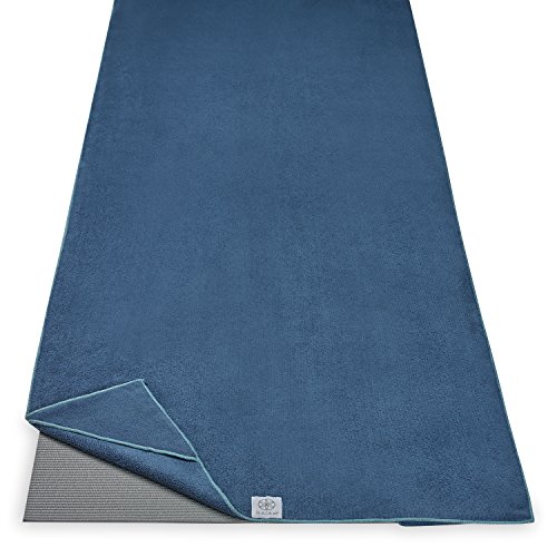 Gaiam Stay Put Yoga Towel Mat - Lake, Large