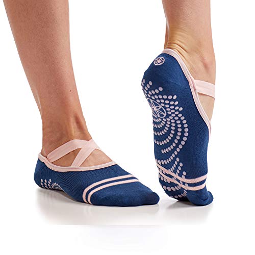 Gaiam Grippy Non Slip Yoga Barre Socks - Indigo