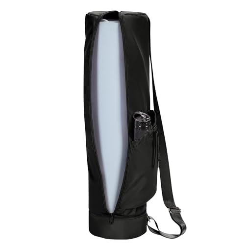 Yoga Mat Bag with Water Bottle Pocket, Black