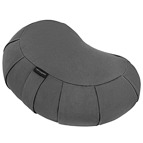 Sedona Zafu Meditation Cushion - Buckwheat Filled Crescent Shape