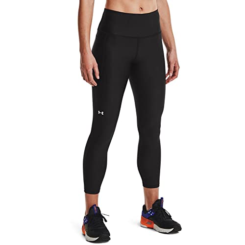 Under Armour High Waisted No-Slip Leggings, Black/White, XL