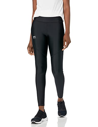 Under Armour Women's Black/White HeatGear Full Leggings, Medium