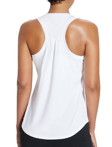 BALEAF White Women's Racerback Yoga Tank Top