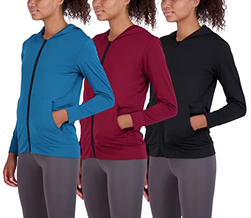 Women's 3 Pack Dry Fit Zip Up Hoodies