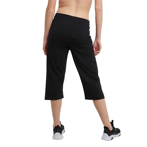 Black Champion 18" Jersey Knit Capri Pants, Women's Large
