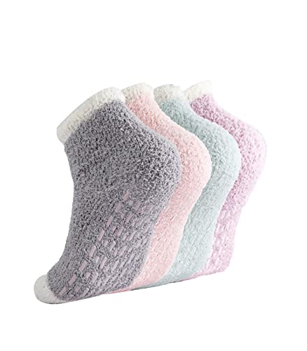Women's Fluffy Grip Socks for Yoga Practice