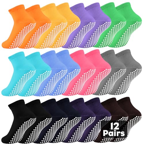 WANZHIHUI Women's Anti-Skid Yoga Grip Socks - 12 pairs