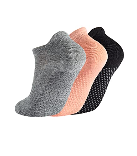 Gripper Socks for Women - 3 Pairs, One Size