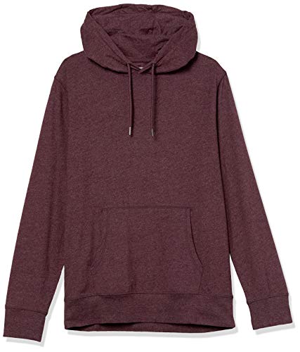 Men's Burgundy Lightweight Jersey Yoga Pullover Hoodie