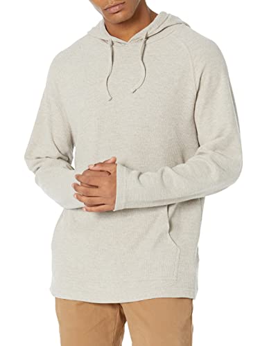 Men's Long-Sleeve Thermal Pullover Hoodie, Oatmeal Heather XXL