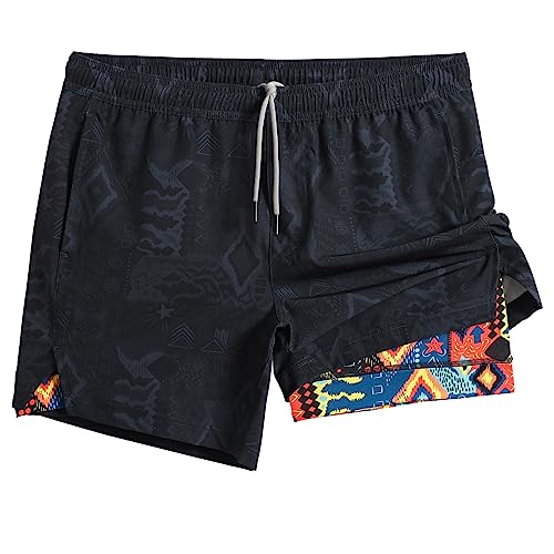 Men's 2-in-1 Quick Dry Athletic Yoga Shorts