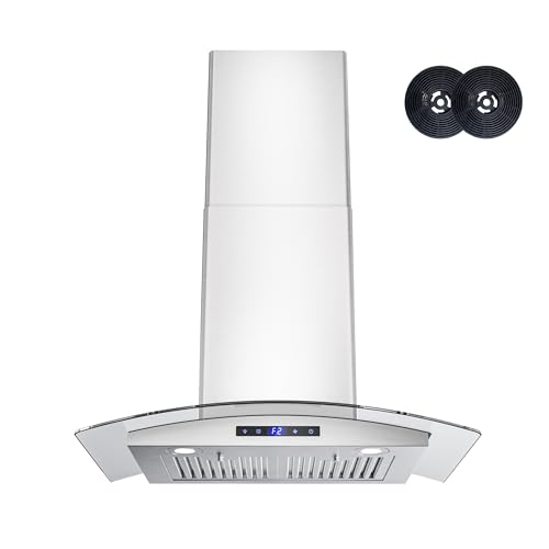 30" Wall Mount Range Hood with 400CFM Exhaust