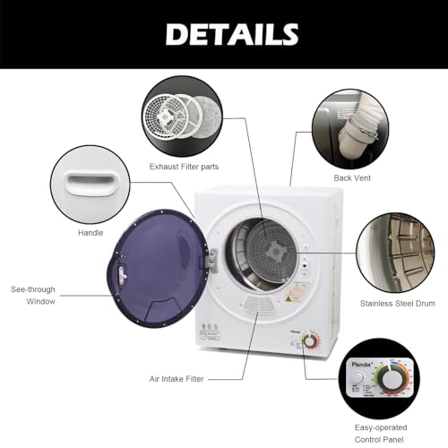 Panda Compact Portable Clothes Laundry Dryer 1.5 cu.ft