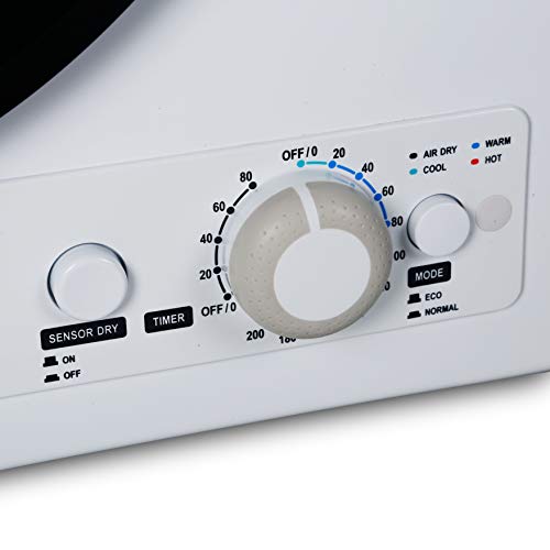 BLACK+DECKER BCED37 Compact Dryer, Small, 4 Modes, White
