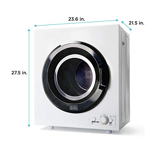 BLACK+DECKER BCED37 Compact Dryer, Small, 4 Modes, White