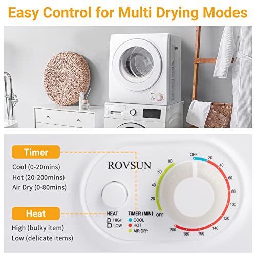 ROVSUN Portable Tumble Dryer for Apartment, Dorm